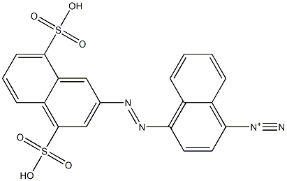 4-[(4,8-Disulfo-2-naphthalenyl)azo]-1-naphthalenediazonium 구조식 이미지