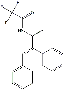 (+)-2,2,2-Trifluoro-N-[(R)-1-methyl-2,3-diphenylallyl]acetamide 구조식 이미지