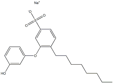 3'-Hydroxy-6-octyl[oxybisbenzene]-3-sulfonic acid sodium salt Structure