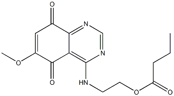 4-(2-Butyryloxyethylamino)-6-methoxyquinazoline-5,8-dione Structure