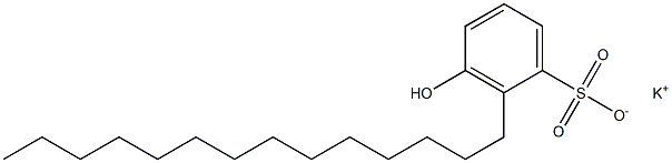 3-Hydroxy-2-tetradecylbenzenesulfonic acid potassium salt Structure