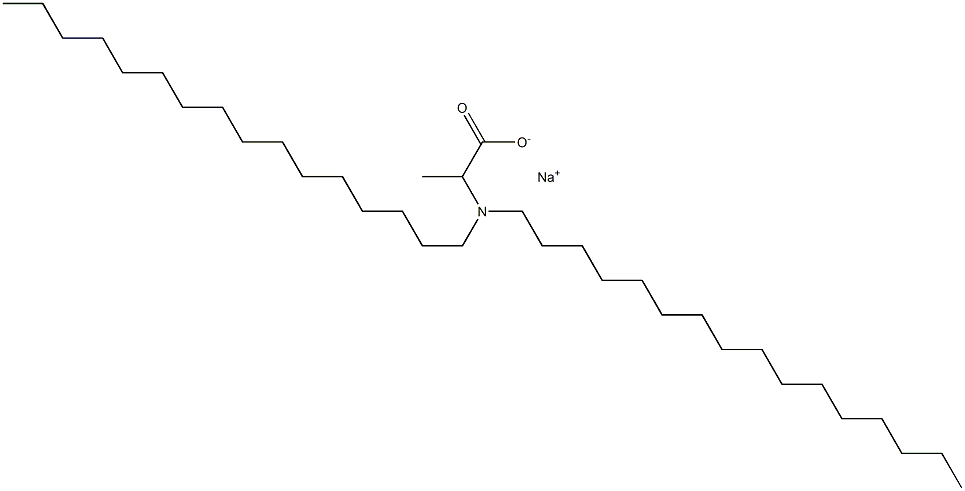 2-(Dihexadecylamino)propanoic acid sodium salt 구조식 이미지