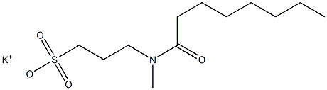 3-(N-Capryloyl-N-methylamino)-1-propanesulfonic acid potassium salt 구조식 이미지