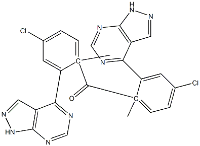 1-Methyl-1H-pyrazolo[3,4-d]pyrimidin-4-yl(4-chlorophenyl) ketone 구조식 이미지