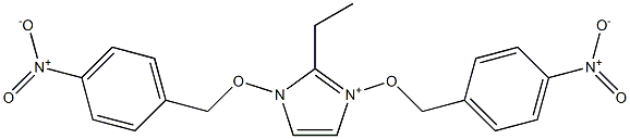 1,3-Bis(4-nitrobenzyloxy)-2-ethyl-1H-imidazol-3-ium Structure