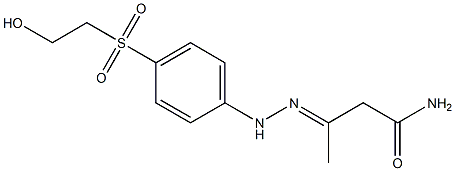 3-[2-[p-(2-Hydroxyethylsulfonyl)phenyl]hydrazono]butyramide 구조식 이미지