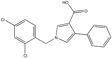 1-(2,4-Dichlorobenzyl)-4-phenyl-1H-pyrrole-3-carboxylic acid Structure