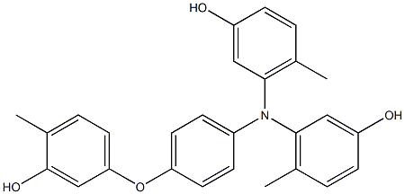 N,N-Bis(3-hydroxy-6-methylphenyl)-4-(3-hydroxy-4-methylphenoxy)benzenamine 구조식 이미지