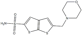 5-[Morpholinomethyl]thieno[2,3-b]thiophene-2-sulfonamide Structure