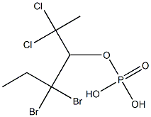 Phosphoric acid hydrogen (1,1-dibromopropyl)(2,2-dichloropropyl) ester 구조식 이미지