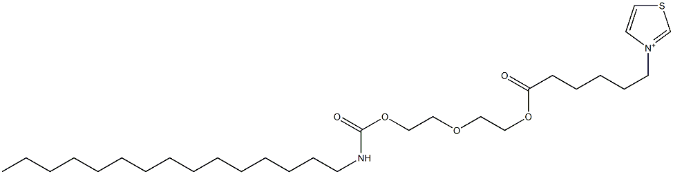 3-[6-[2-[2-(Pentadecylcarbamoyloxy)ethoxy]ethoxy]-6-oxohexyl]thiazolium 구조식 이미지