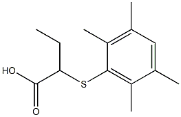 2-[(2,3,5,6-Tetramethylphenyl)thio]butyric acid 구조식 이미지