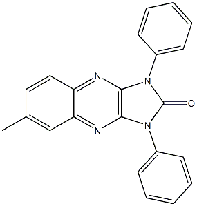 1,3-Diphenyl-6-methyl-1H-imidazo[4,5-b]quinoxalin-2(3H)-one 구조식 이미지
