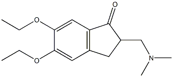 2-Dimethylaminomethyl-5,6-diethoxyindan-1-one Structure