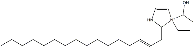 1-Ethyl-2-(2-hexadecenyl)-1-(1-hydroxyethyl)-4-imidazoline-1-ium Structure