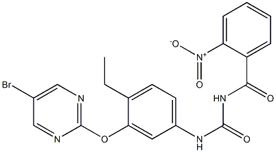 1-(2-Nitrobenzoyl)-3-[3-[(5-bromo-2-pyrimidinyl)oxy]-4-ethylphenyl]urea Structure