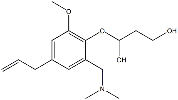 3-[4-Allyl-2-[(dimethylamino)methyl]-6-methoxyphenoxy]-1,3-propanediol 구조식 이미지