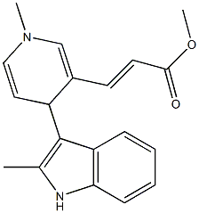 3-[[4-(2-Methyl-1H-indol-3-yl)-1,4-dihydro-1-methylpyridin]-3-yl]acrylic acid methyl ester 구조식 이미지