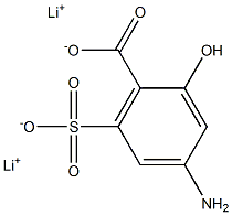 4-Amino-6-sulfosalicylic acid dilithium salt 구조식 이미지
