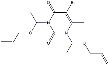 1,3-Bis[1-(2-propenyloxy)ethyl]-5-bromo-6-methyluracil Structure