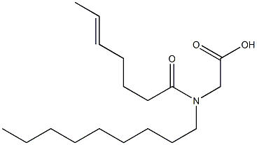 N-(5-Heptenoyl)-N-nonylglycine 구조식 이미지