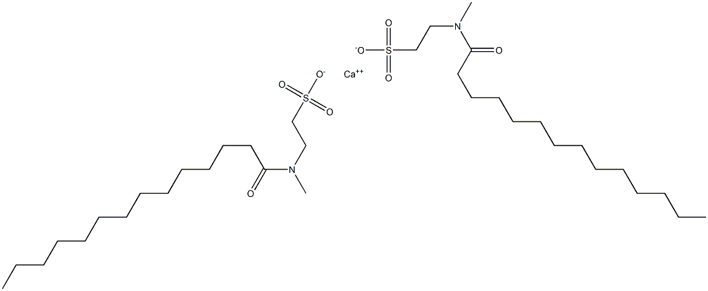 Bis(N-tetradecanoyl-N-methyltaurine)calcium salt 구조식 이미지