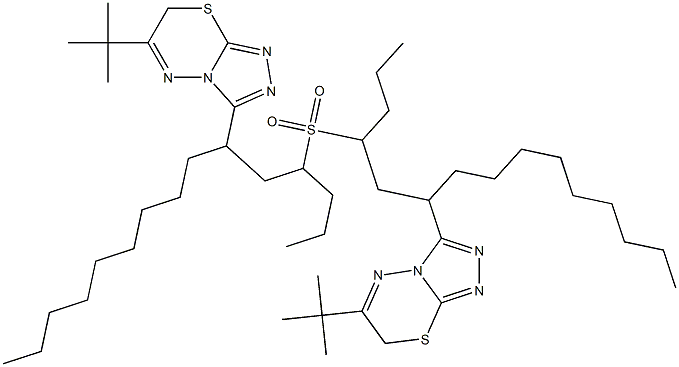 3-(6-tert-Butyl-7H-1,2,4-triazolo[3,4-b][1,3,4]thiadiazine-3-yl)propyldodecyl sulfone Structure