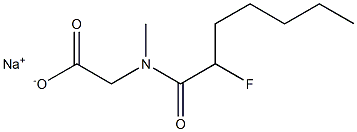 N-(2-Fluoroheptanoyl)-N-methylglycine sodium salt Structure