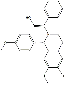 (1S)-1,2,3,4-Tetrahydro-2-[(R)-1-phenyl-2-hydroxyethyl]-1-(4-methoxyphenyl)-6,7-dimethoxyisoquinoline Structure