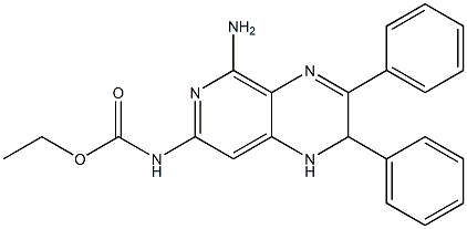 N-[(5-Amino-1,2-dihydro-2,3-diphenylpyrido[3,4-b]pyrazin)-7-yl]carbamic acid ethyl ester 구조식 이미지