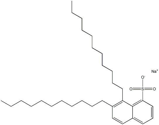7,8-Diundecyl-1-naphthalenesulfonic acid sodium salt 구조식 이미지