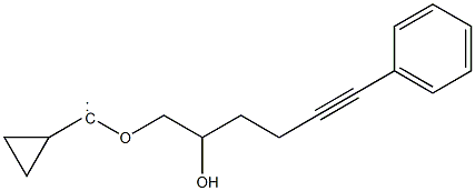 Cyclopropyl 2-hydroxy-6-phenyl-5-hexynyloxycarbene 구조식 이미지