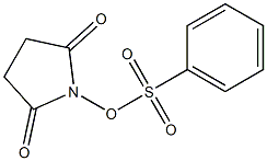 Benzenesulfonic acid 2,5-dioxopyrrolidine-1-yl ester 구조식 이미지