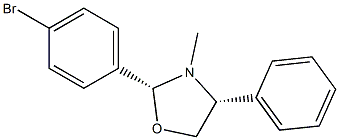 (2R,4R)-2-(4-Bromophenyl)-3-methyl-4-phenyloxazolidine 구조식 이미지