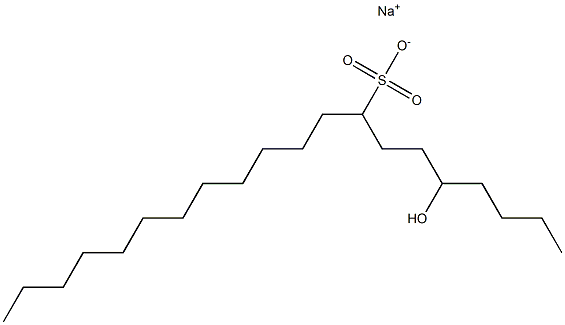 5-Hydroxyicosane-8-sulfonic acid sodium salt Structure