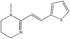 1,4,5,6-Tetrahydro-1-methyl-2-[2-(2-thienyl)ethenyl]pyrimidine Structure
