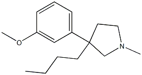 3-Butyl-3-(m-methoxyphenyl)-1-methylpyrrolidine Structure