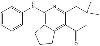 1,2,3,6,7,8-Hexahydro-4-(phenylamino)-7,7-dimethyl-9H-cyclopenta[c]quinolin-9-one 구조식 이미지