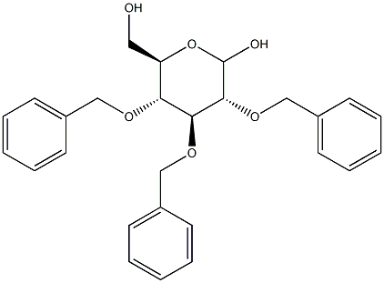 2-O,3-O,4-O-Tribenzyl-D-glucopyranose 구조식 이미지