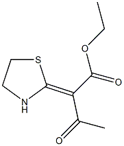 2-[(Z)-2-Oxo-1-ethoxycarbonylpropylidene]thiazolidine Structure