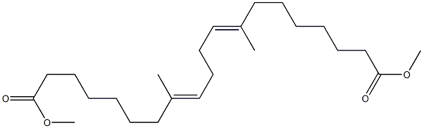 7,12-Dimethyl-7,11-octadecadiene-1,18-dicarboxylic acid dimethyl ester Structure