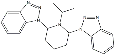 1-Isopropyl-2,6-bis(1H-benzotriazol-1-yl)piperidine Structure