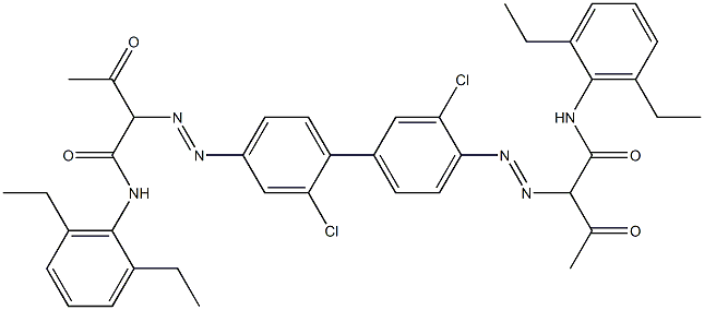 4,4'-Bis[[1-(2,6-diethylphenylamino)-1,3-dioxobutan-2-yl]azo]-2,3'-dichloro-1,1'-biphenyl Structure