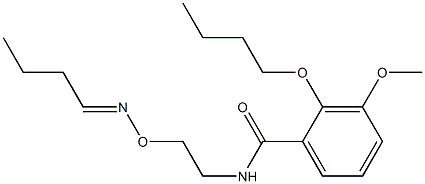 2-Butoxy-N-[2-(butylideneaminooxy)ethyl]-3-methoxybenzamide Structure