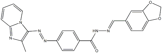 4-[(2-Methylimidazo[1,2-a]pyridin-3-yl)azo]-N'-(3,4-methylenedioxybenzylidene)benzohydrazide Structure