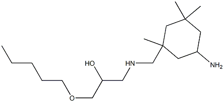 3-[[N-(2-Hydroxy-3-pentyloxypropyl)amino]methyl]-3,5,5-trimethylcyclohexylamine 구조식 이미지