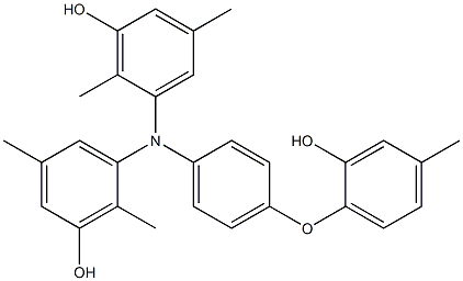 N,N-Bis(3-hydroxy-2,5-dimethylphenyl)-4-(2-hydroxy-4-methylphenoxy)benzenamine 구조식 이미지