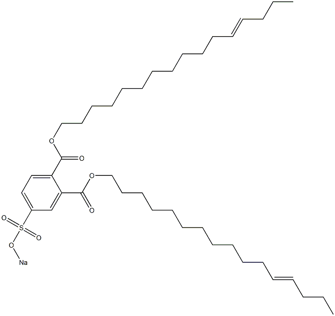 4-(Sodiosulfo)phthalic acid di(12-hexadecenyl) ester 구조식 이미지