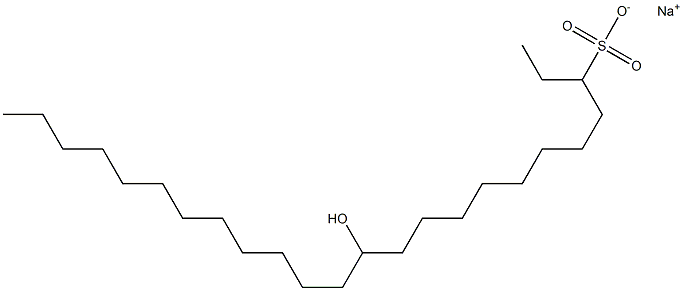 12-Hydroxytetracosane-3-sulfonic acid sodium salt Structure