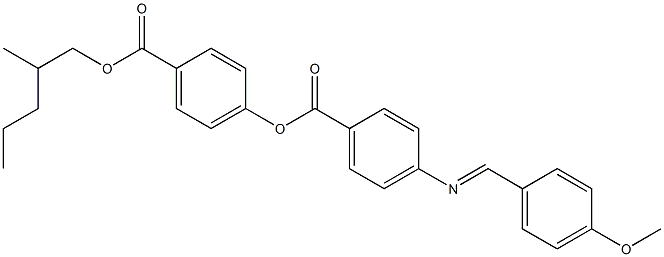4-[4-(4-Methoxybenzylideneamino)benzoyloxy]benzoic acid (2-methylpentyl) ester 구조식 이미지